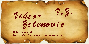 Viktor Zelenović vizit kartica